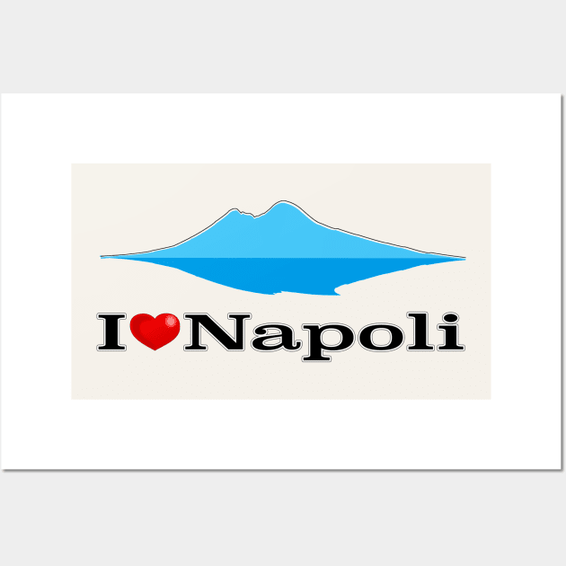 I Love Napoli - Vesuvio Wall Art by RiverPhildon